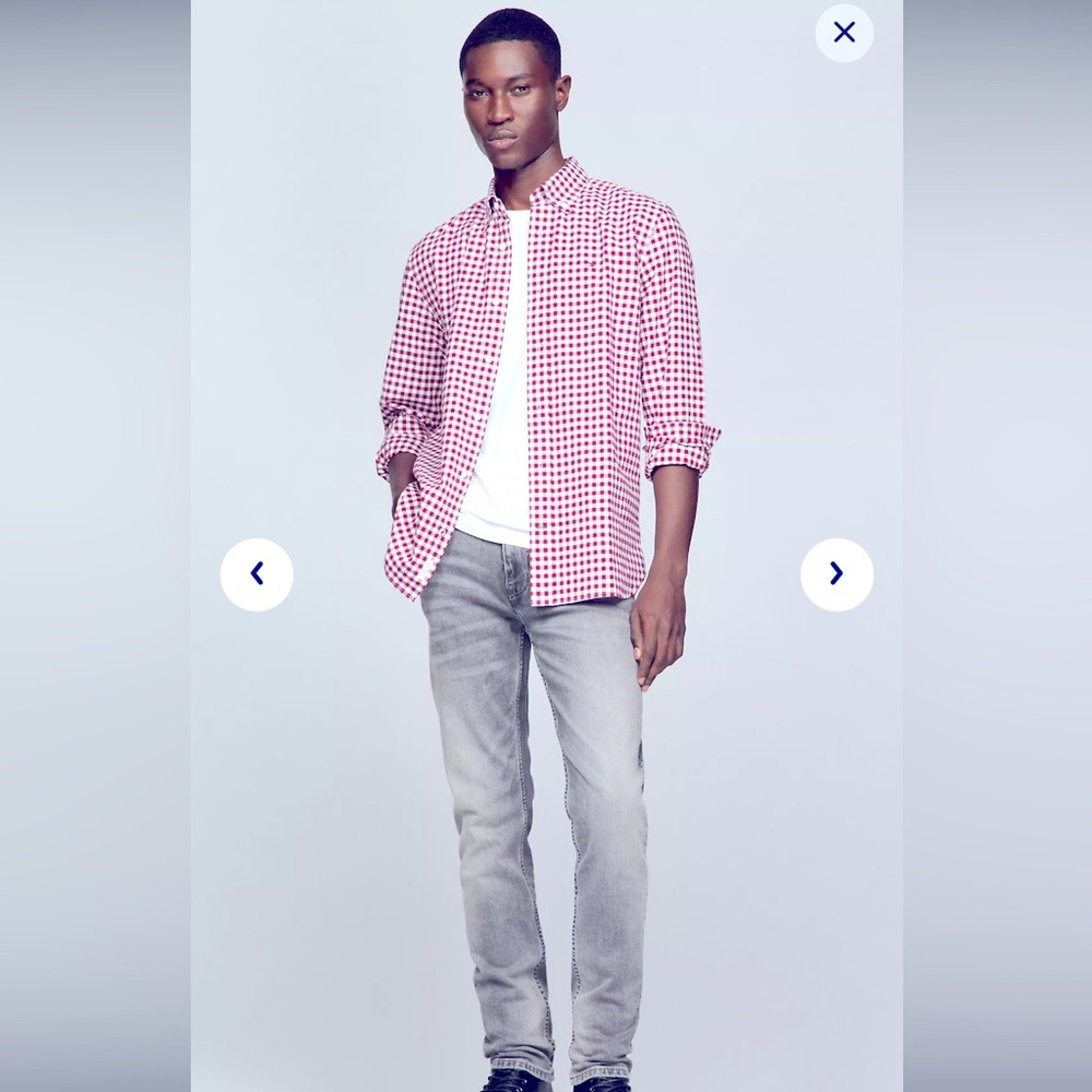 Slightly Worn - Tommy Hilfiger Regular Fit Gingham Oxford Shirt